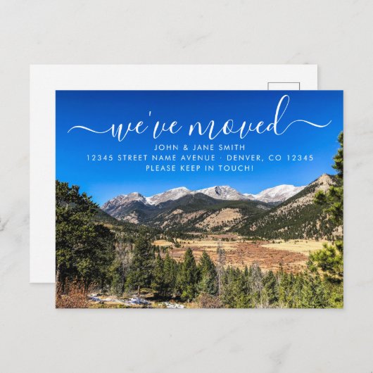 コロラド州の引越し案内はがき 案内ポストカード (正面/裏面)
