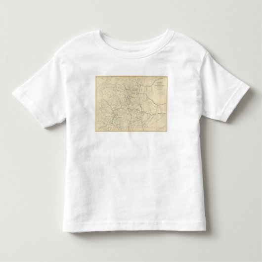 コロラド州の排水の地図 トドラーTシャツ (正面)