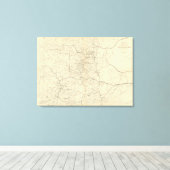 コロラド州の排水マップ キャンバスプリント (インサイチュ (ウッドフロア))