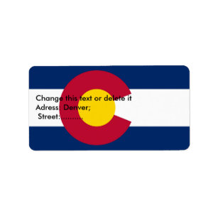コロラド州の旗が付いているカスタムなラベル ラベル