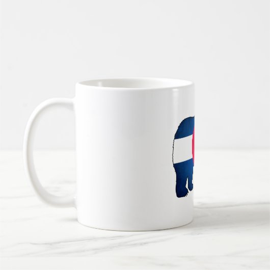 コロラド州の旗くまのコーヒー・マグ コーヒーマグカップ (左)