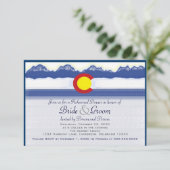 コロラド州の旗のカスタムなリハーサルの夕食カード 招待状 (スタンド正面)