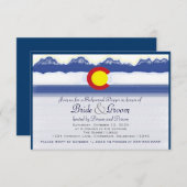 コロラド州の旗のカスタムなリハーサルの夕食カード 招待状 (正面/裏面)