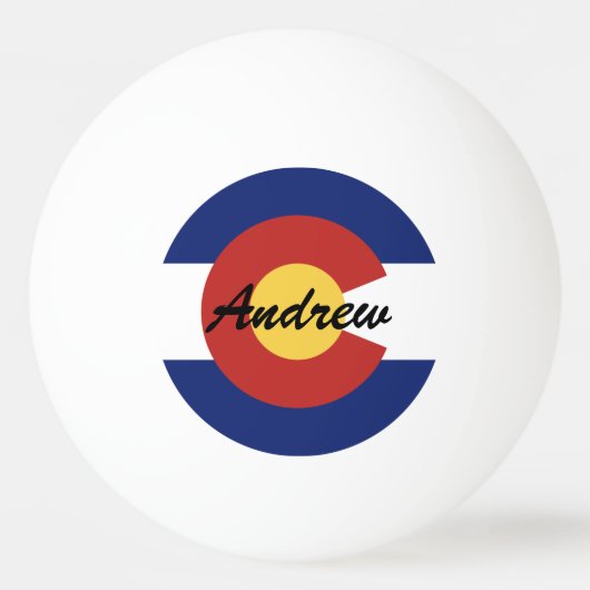 コロラド州の旗のカスタムな卓球台のテニス・ボール 卓球ボール (正面)