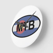 コロラド州の旗のマウンテンバイク ラウンド壁時計 (傾斜)