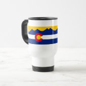 コロラド州の旗の山地のコーヒー・マグ トラベルマグ (正面左)
