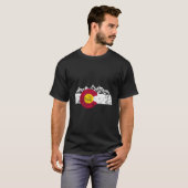 コロラド州の旗の山 Tシャツ (正面フル)