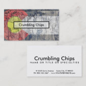 コロラド州の旗の織り目加工の壁 名刺 (正面/裏面)