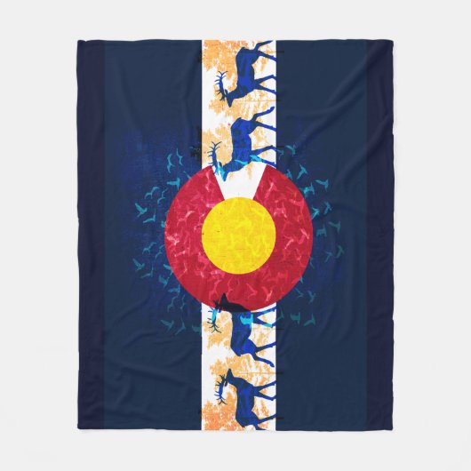 コロラド州の旗の自然場面フリースブランケット フリースブランケット (正面)