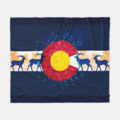 コロラド州の旗の自然場面フリースブランケット フリースブランケット (正面(横))