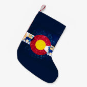 コロラド州の旗の自然場面休日のストッキング スモールクリスマスストッキング (正面 (吊り時))
