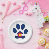 コロラド州の旗の足のプリントの紙皿 ペーパープレート (パーティー)