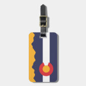 コロラド州の旗及び山の荷物の荷物のラベル ラゲッジタグ (正面縦)