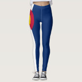 コロラド州の旗90度の完全な裁ち切り レギンス (正面)