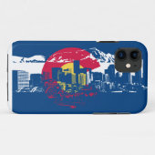 コロラド州の旗-デンバーのスカイライン-電話箱 Case-Mate iPhoneケース (裏面(横))