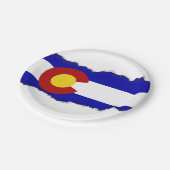 コロラド州の旗 ペーパープレート (アングル)