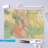 コロラド州の概要の地質地図 薄葉紙 (クラフト)