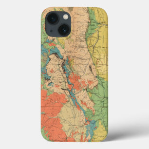 コロラド州の概要の地質地図 iPhone 13ケース
