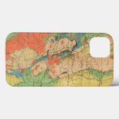 コロラド州の概要の地質地図 Case-Mate iPhoneケース (裏面 (横))