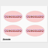 コロラド州の概要シール 楕円形シール (シート)