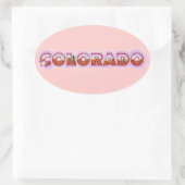 コロラド州の概要シール 楕円形シール (バッグ)