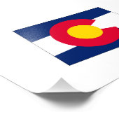 コロラド州の概要地図と国旗 フォトプリント            (角)