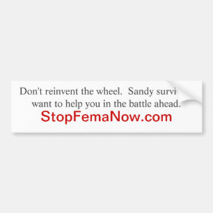 コロラド州の洪水の被災者: StopFemaNow.comに行って下さい バンパーステッカー