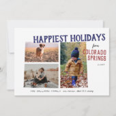 コロラド州の特別な瞬間を3つの写真で - ハッピーホリデー シーズンカード (正面)