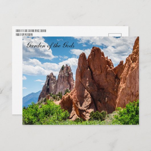 コロラド州の神々の園の風景 ポストカード (正面/裏面)