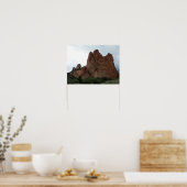 コロラド州の神々の庭の岩の登山家 ポスター (キッチン)