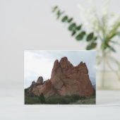 コロラド州の神々の庭の岩の登山家 ポストカード (スタンド正面)