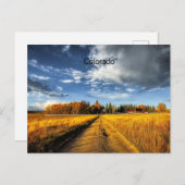 コロラド州の秋の牧場 ポストカード (正面/裏面)