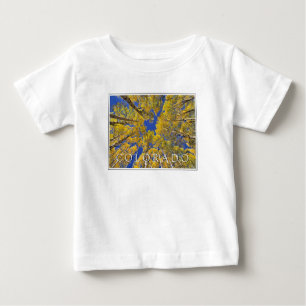 コロラド州の秋 アスペンの森の紅葉 ベビーTシャツ