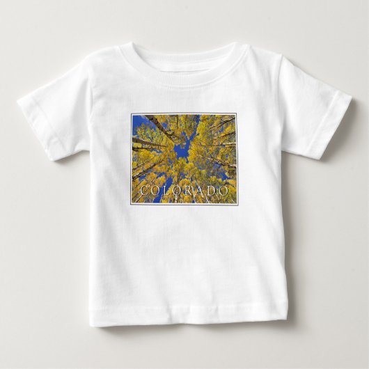コロラド州の秋 | アスペンの森の紅葉 ベビーTシャツ (正面)