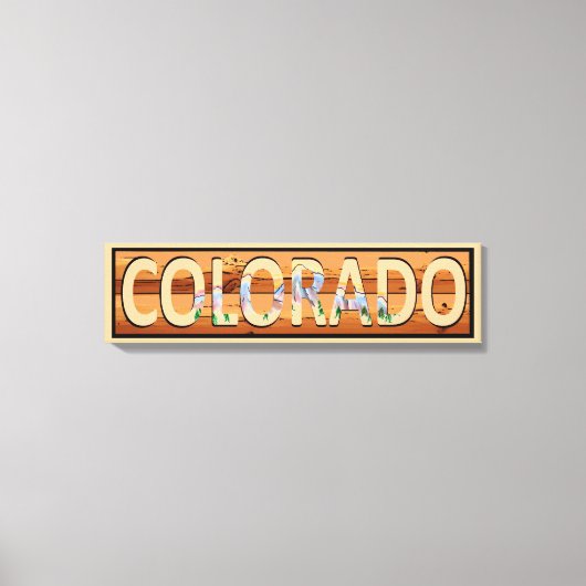 コロラド州の素朴な山の風景のキャンバスアート キャンバスプリント (正面)