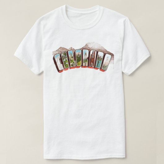 コロラド州の絵葉書Tシャツ Tシャツ (デザイン正面)