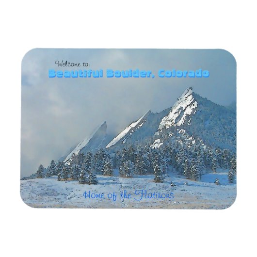コロラド州の美しい大きい石へようこそ マグネット (横)