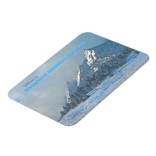 コロラド州の美しい大きい石へようこそ マグネット (左側)