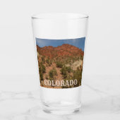 コロラド州の赤い岩の風景の写真 タンブラーグラス (正面)