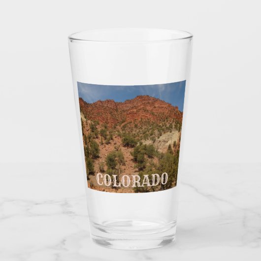 コロラド州の赤い岩の風景の写真 タンブラーグラス (正面)