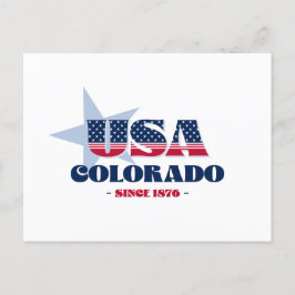 コロラド州の赤、白、青のポストカード ポストカード