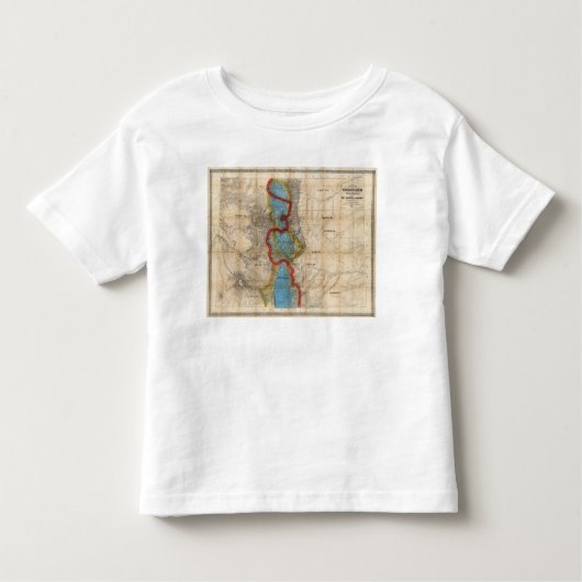 コロラド州の領域の地図 トドラーTシャツ (正面)