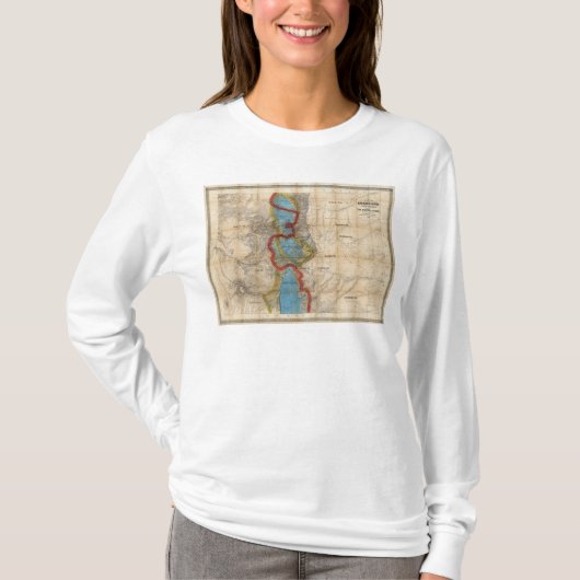 コロラド州の領域の地図 Tシャツ (正面)