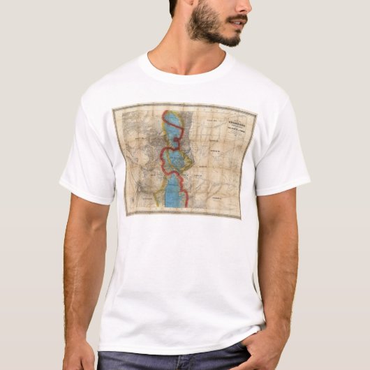 コロラド州の領域の地図 Tシャツ (正面)