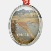 コロラド州の風景画ホリデー セラミックオーナメント (左)