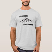 コロラド州の14ers Tシャツ – カスタマイズ可能なチェックリスト (正面)