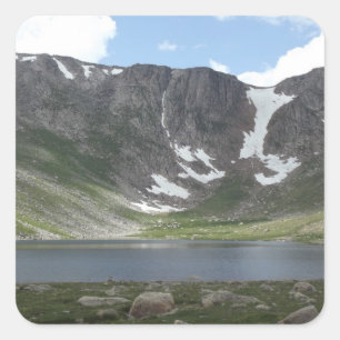 コロラド州のMt.エバンズのmountain湖 スクエアシール