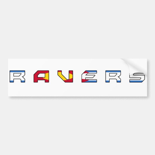 コロラド州のRaversのステッカー バンパーステッカー (正面)