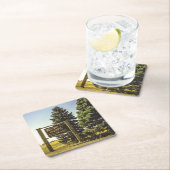 コロラド州へよカラフルうこそ スクエアペーパーコースター (インサイチュ)