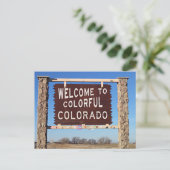 コロラド州へよカラフルうこそ ポストカード (スタンド正面)